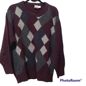 Vintage St. Michael Argyle Shetland Sweater